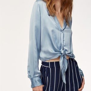 Wilfred Peaufiner Satin Blouse small